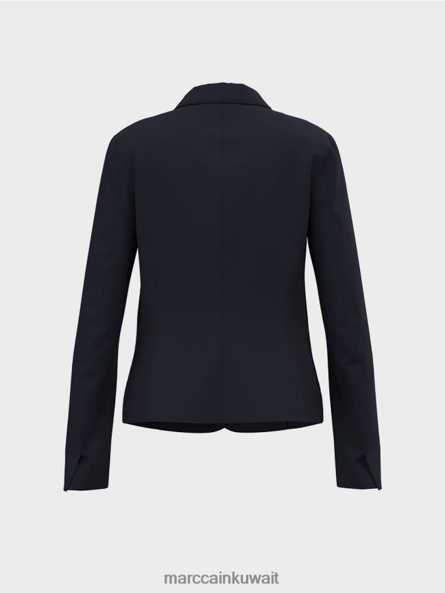 Marc Cain سترة مع جيوب التصحيح LVN0D6211 ملابس منتصف الليل الأزرق