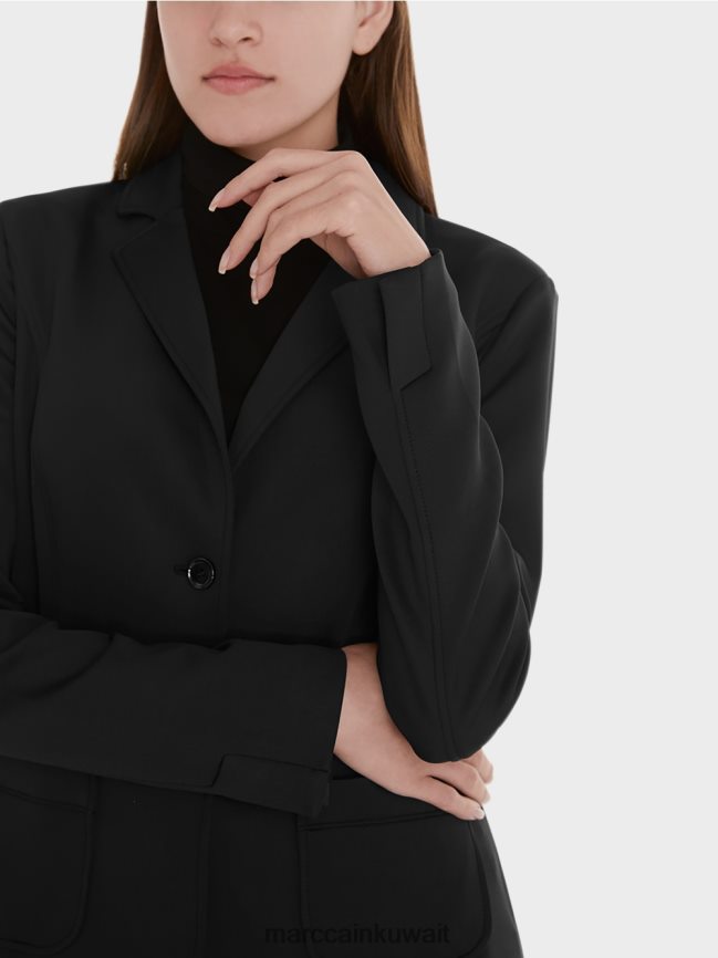 Marc Cain سترة مع جيوب التصحيح LVN0D6212 ملابس أسود