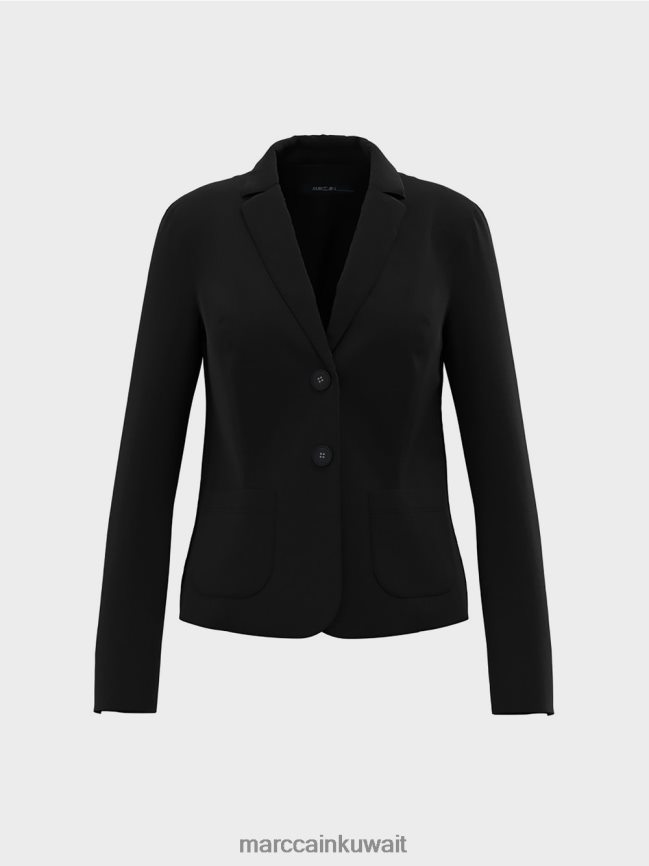 Marc Cain سترة مع جيوب التصحيح LVN0D6212 ملابس أسود