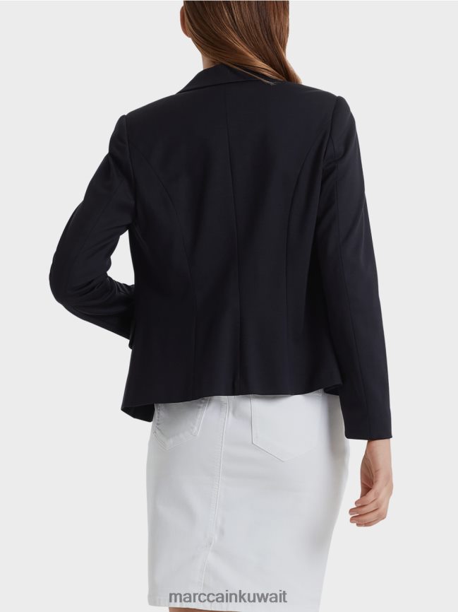 Marc Cain سترة خفيفة من الجيرسيه الناعم LVN0D6213 ملابس منتصف الليل الأزرق