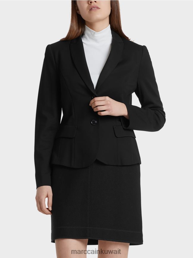 Marc Cain سترة خفيفة من الجيرسيه الناعم LVN0D6214 ملابس أسود