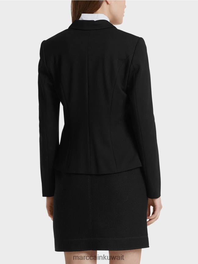 Marc Cain سترة خفيفة من الجيرسيه الناعم LVN0D6214 ملابس أسود