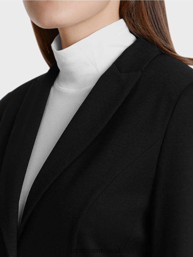 Marc Cain سترة خفيفة من الجيرسيه الناعم LVN0D6214 ملابس أسود