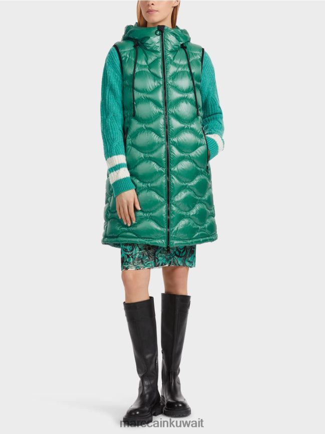 Marc Cain صدرية مبطنة طويلة "إعادة التفكير معًا". LVN0D6216 ملابس المينا