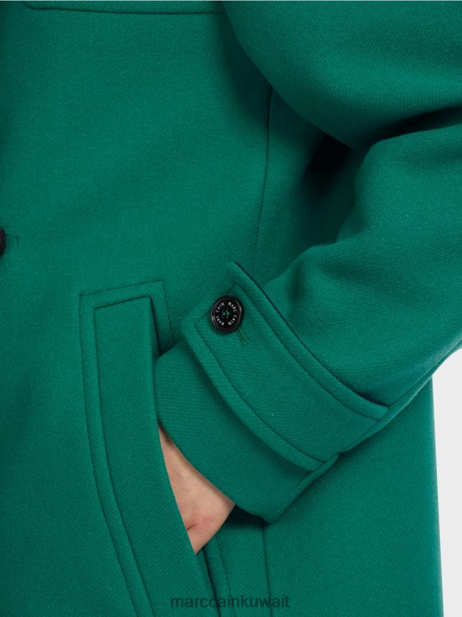 Marc Cain معطف من الصوف مع السحابات تبديل LVN0D6218 ملابس شجرة الكينا