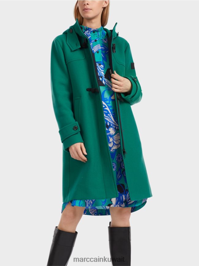 Marc Cain معطف من الصوف مع السحابات تبديل LVN0D6218 ملابس شجرة الكينا