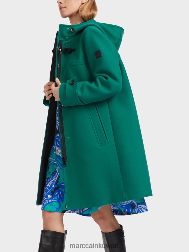 Marc Cain معطف من الصوف مع السحابات تبديل LVN0D6218 ملابس شجرة الكينا