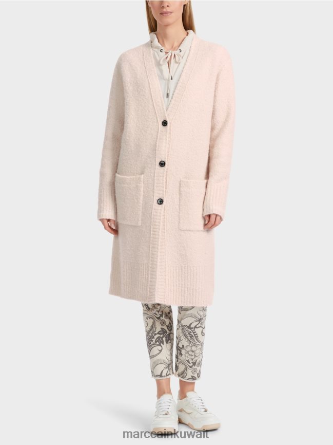 Marc Cain معطف محبوك "إعادة التفكير معًا". LVN0D6220 ملابس اللوز زهر