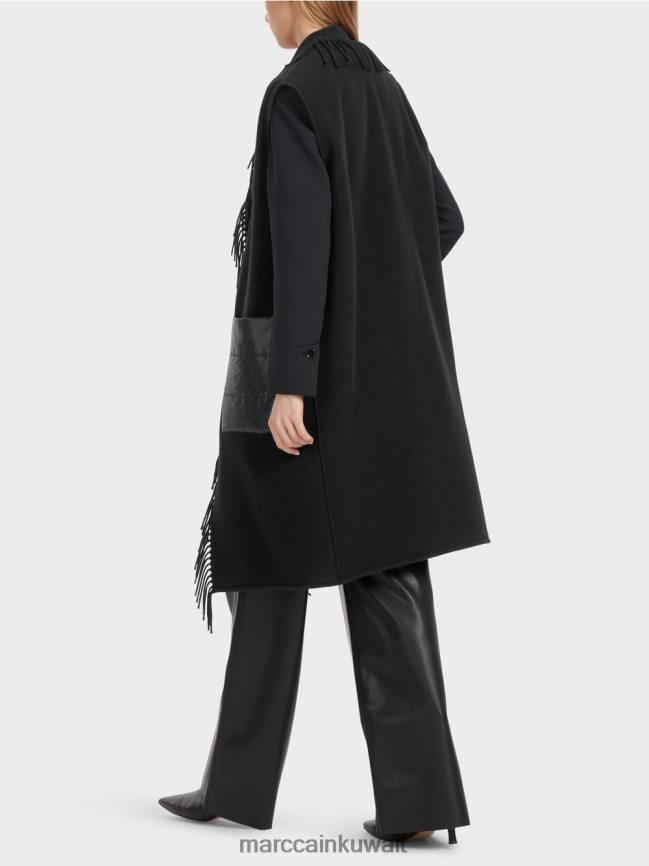 Marc Cain صدرية طويلة مع هامش LVN0D6226 ملابس أسود