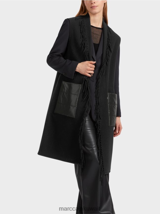 Marc Cain صدرية طويلة مع هامش LVN0D6226 ملابس أسود