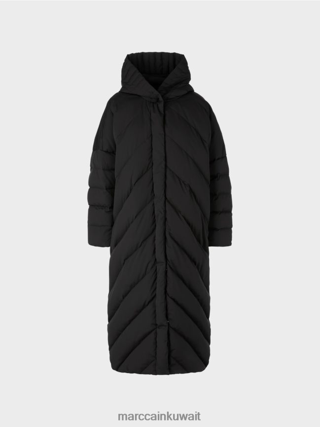 Marc Cain معطف مبطن مع حشوة أسفل LVN0D6230 ملابس أسود