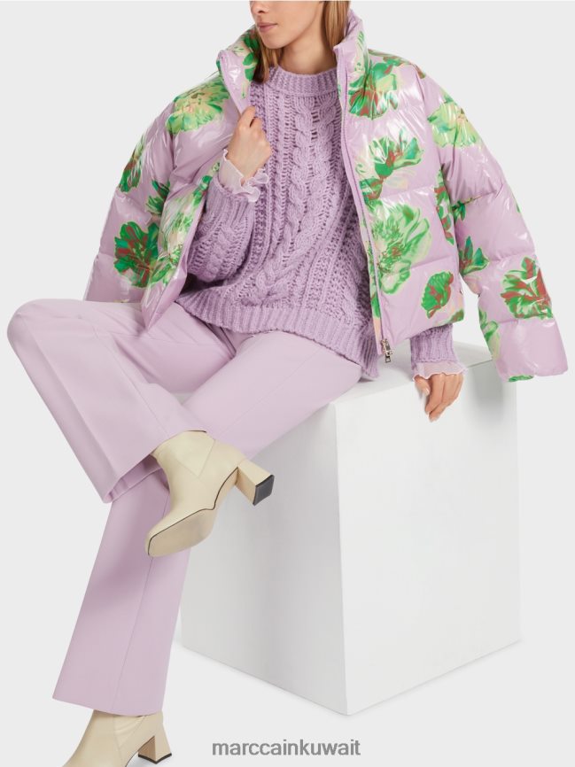 Marc Cain سترة خارجية بتصميم زهور LVN0D6231 ملابس الخزامى مشرق