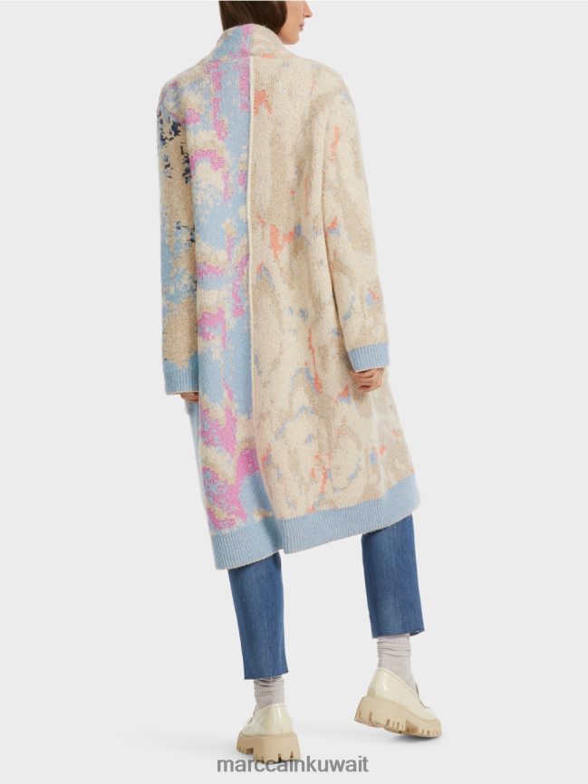 Marc Cain معطف محبوك في ألمانيا LVN0D6246 ملابس سماء الصيف المظلمة