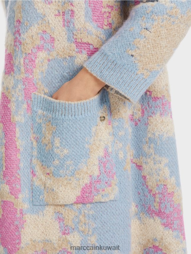 Marc Cain معطف محبوك في ألمانيا LVN0D6246 ملابس سماء الصيف المظلمة