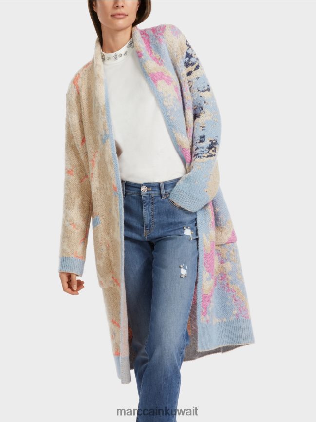 Marc Cain معطف محبوك في ألمانيا LVN0D6246 ملابس سماء الصيف المظلمة