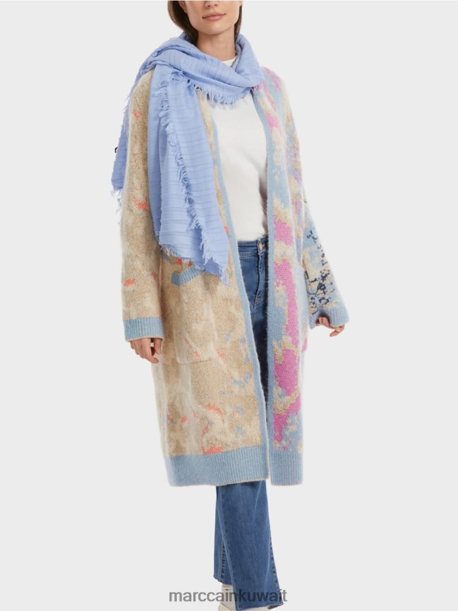 Marc Cain معطف محبوك في ألمانيا LVN0D6246 ملابس سماء الصيف المظلمة