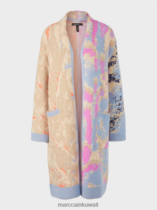 Marc Cain معطف محبوك في ألمانيا LVN0D6246 ملابس سماء الصيف المظلمة