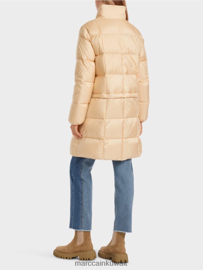 Marc Cain معطف طويل مبطن LVN0D6251 ملابس كريم غامق