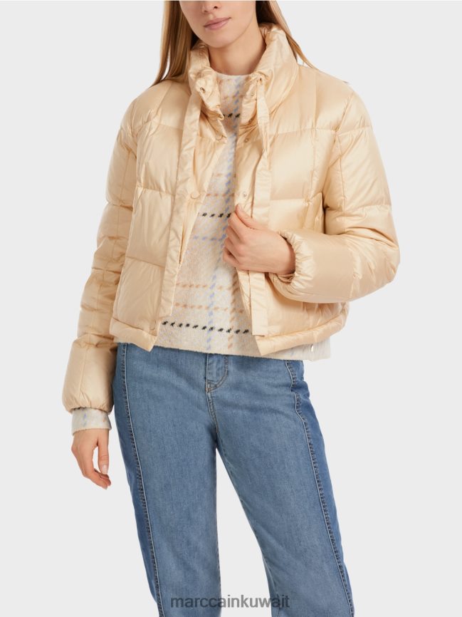 Marc Cain معطف طويل مبطن LVN0D6251 ملابس كريم غامق