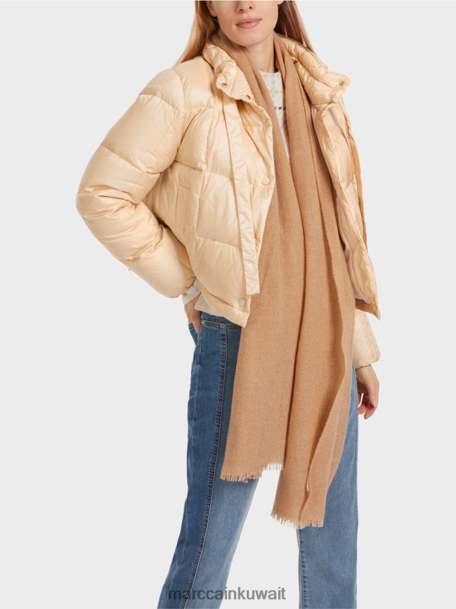 Marc Cain معطف طويل مبطن LVN0D6251 ملابس كريم غامق