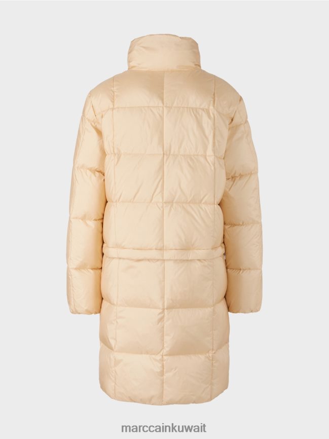 Marc Cain معطف طويل مبطن LVN0D6251 ملابس كريم غامق
