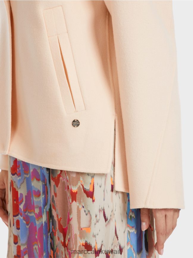 Marc Cain سترة من الصوف في الهواء الطلق LVN0D6253 ملابس كريم غامق