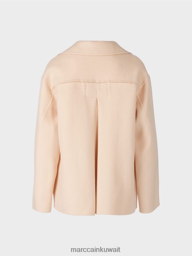 Marc Cain سترة من الصوف في الهواء الطلق LVN0D6253 ملابس كريم غامق