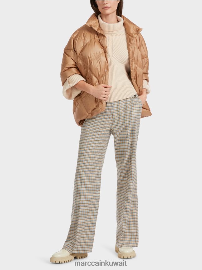 Marc Cain معطف على شكل صدرية على شكل بيضة LVN0D6254 ملابس الحلوى الساطعة