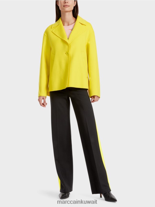 Marc Cain سترة من الصوف في الهواء الطلق LVN0D6266 ملابس ليمون ناعم