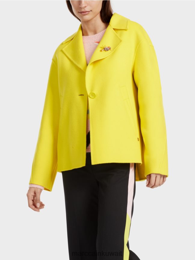 Marc Cain سترة من الصوف في الهواء الطلق LVN0D6266 ملابس ليمون ناعم