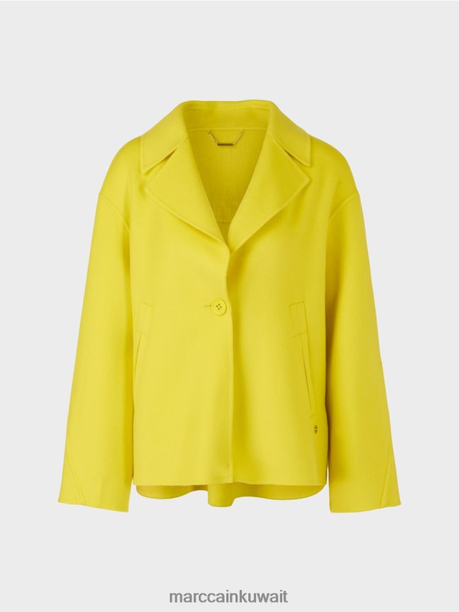 Marc Cain سترة من الصوف في الهواء الطلق LVN0D6266 ملابس ليمون ناعم