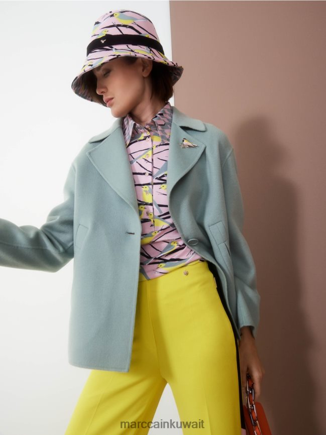 Marc Cain سترة من الصوف في الهواء الطلق LVN0D6267 ملابس السماء الزرقاء الداكنة