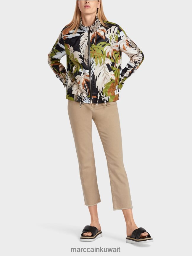 Marc Cain سترة خارجية "إعادة التفكير معًا". LVN0D6272 ملابس زيتوني أخضر عميق