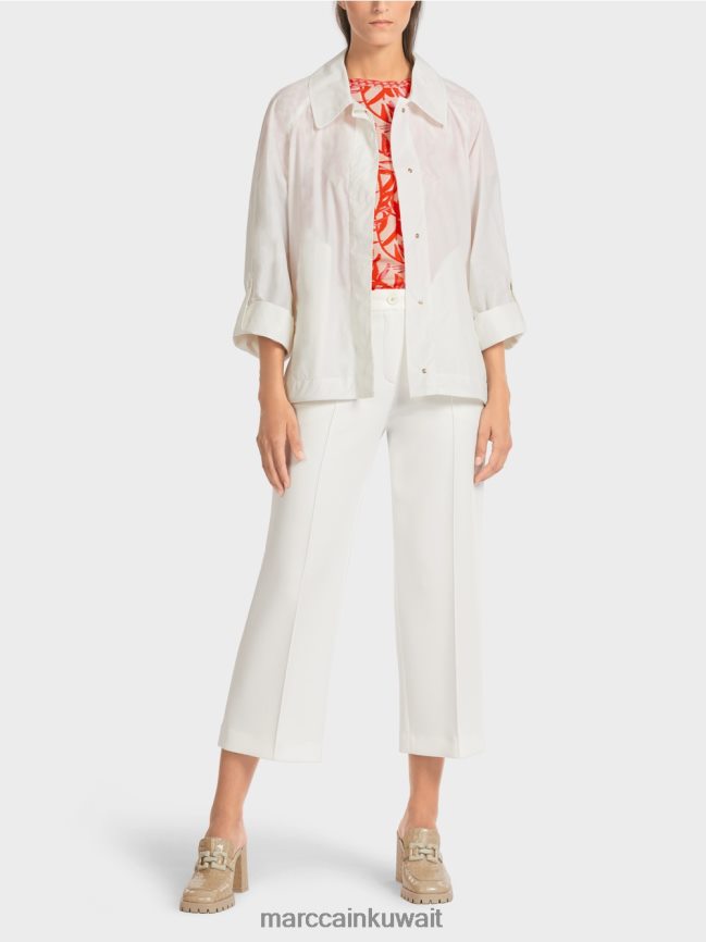 Marc Cain سترة خارجية "إعادة التفكير معًا". LVN0D6277 ملابس أبيض مصفر