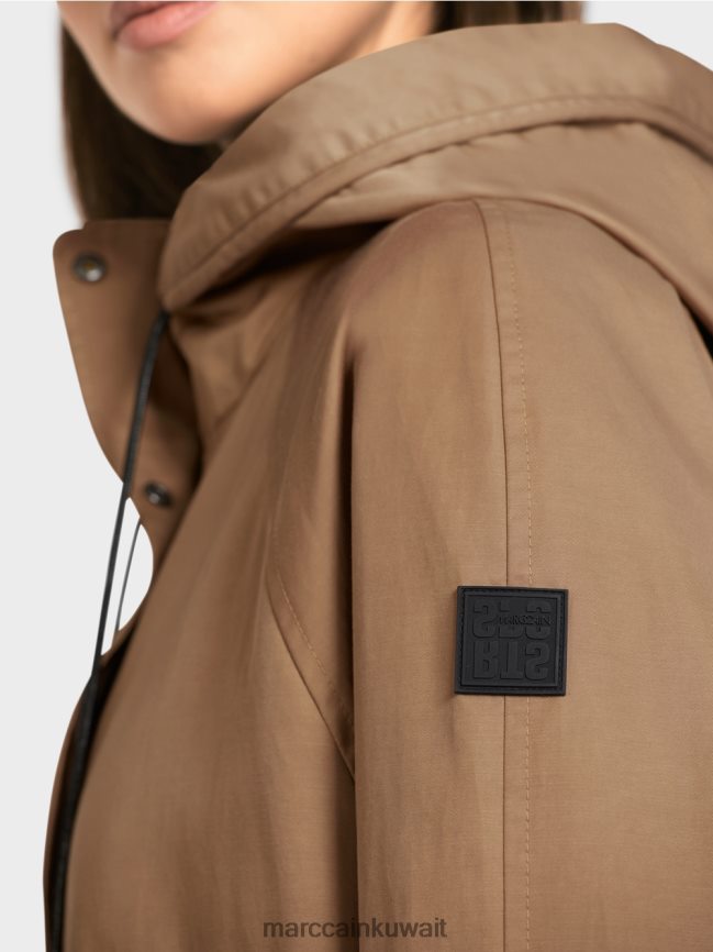 Marc Cain سترة خارجية كاجوال مع طباعة LVN0D6283 ملابس قهوة خفيفة