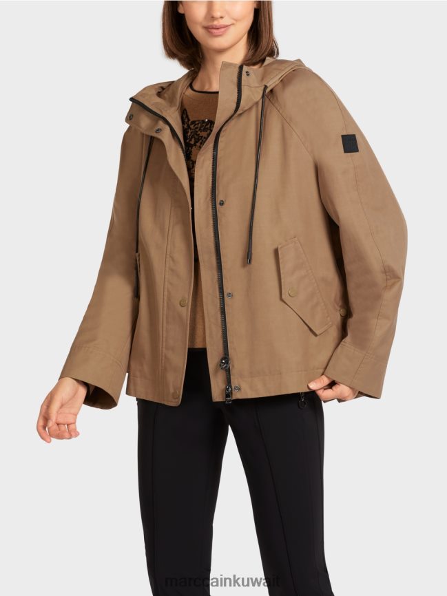 Marc Cain سترة خارجية كاجوال مع طباعة LVN0D6283 ملابس قهوة خفيفة