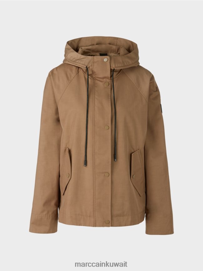 Marc Cain سترة خارجية كاجوال مع طباعة LVN0D6283 ملابس قهوة خفيفة