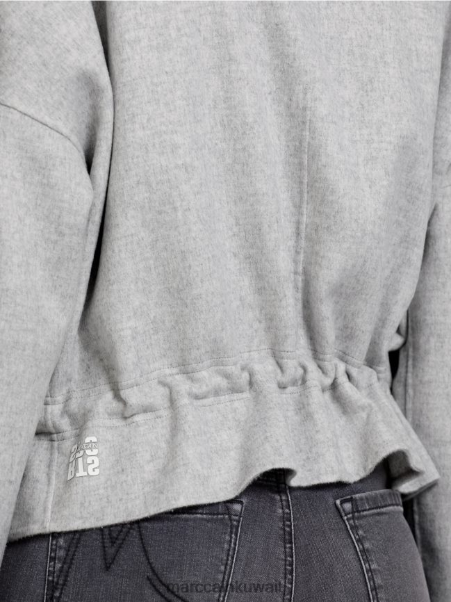 Marc Cain سترة خارجية من الصوف LVN0D6285 ملابس الرمادي الفضي