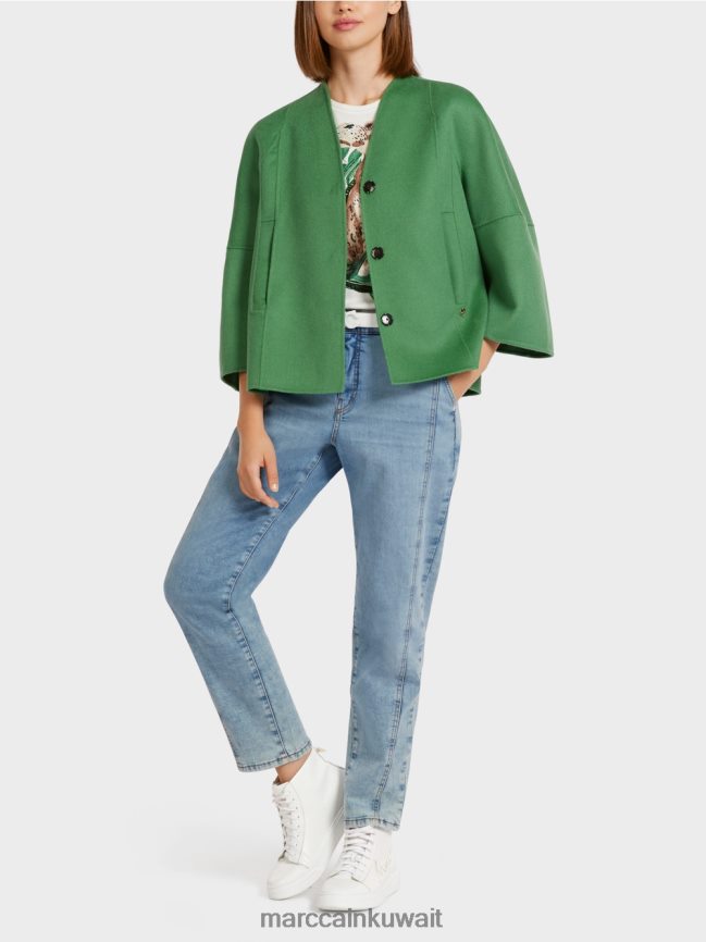 Marc Cain سترة صوف عادية LVN0D6293 ملابس طحلب أخضر
