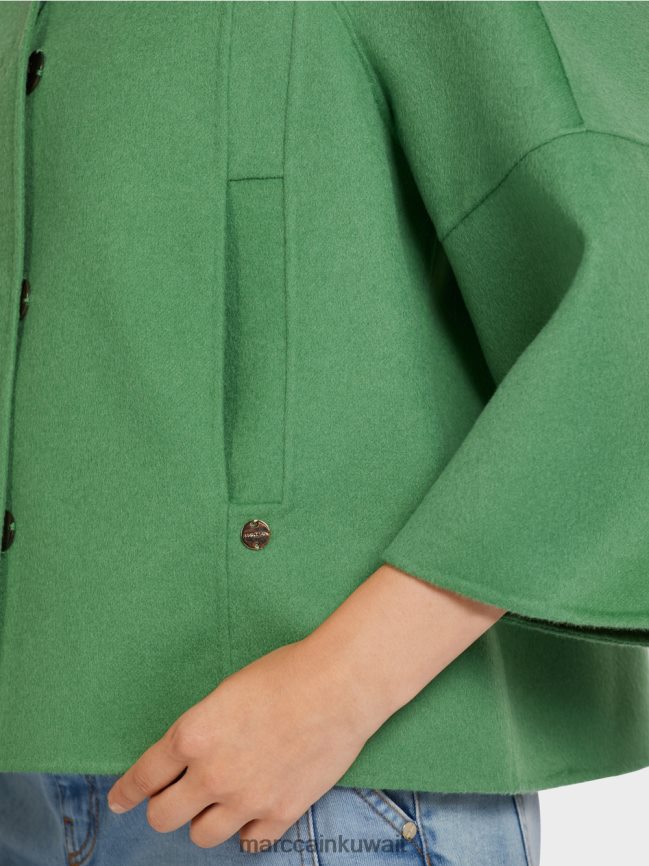 Marc Cain سترة صوف عادية LVN0D6293 ملابس طحلب أخضر