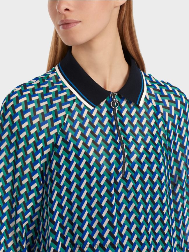 Marc Cain فستان بتصميم هندسي بالكامل LVN0D62 ملابس المينا