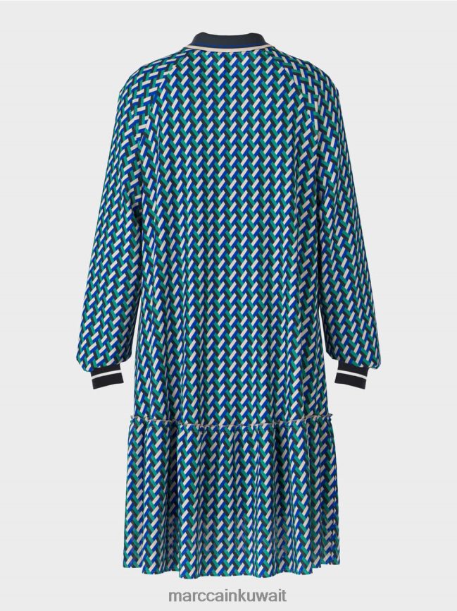 Marc Cain فستان بتصميم هندسي بالكامل LVN0D62 ملابس المينا