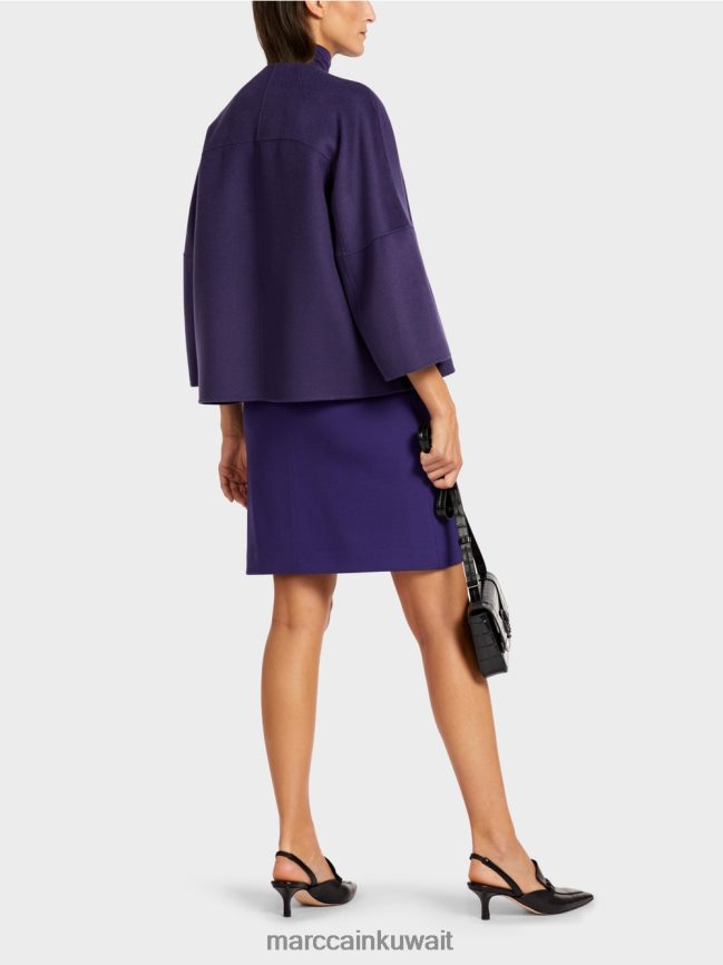 Marc Cain سترة صوف عادية LVN0D6300 ملابس ملكي الأرجواني