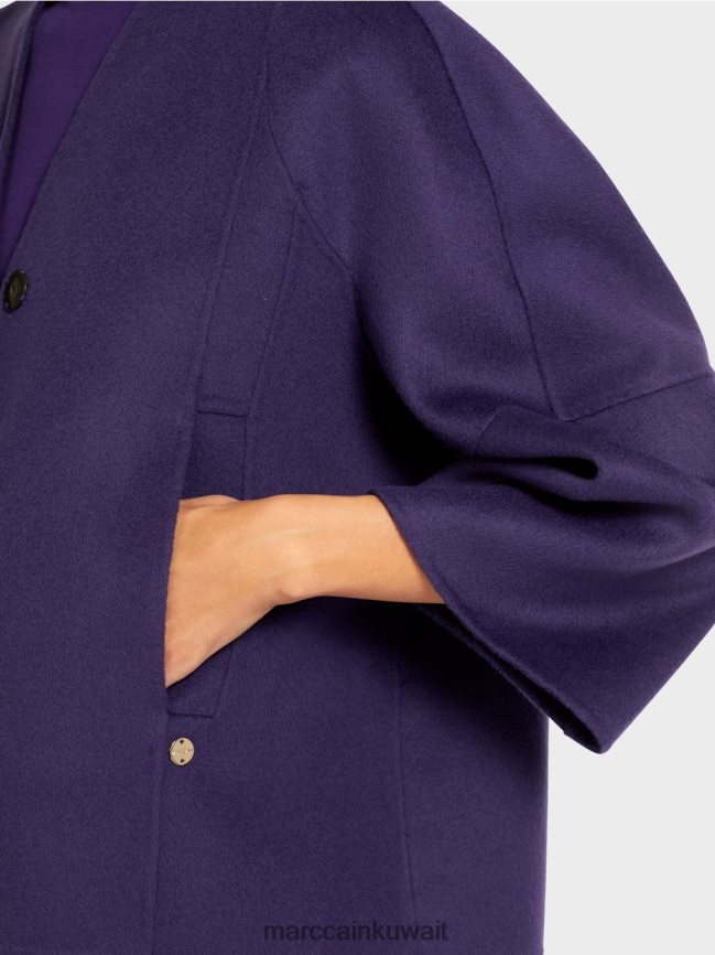 Marc Cain سترة صوف عادية LVN0D6300 ملابس ملكي الأرجواني