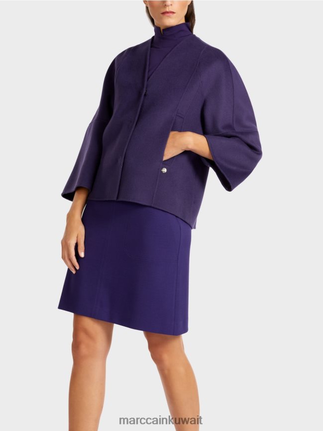 Marc Cain سترة صوف عادية LVN0D6300 ملابس ملكي الأرجواني