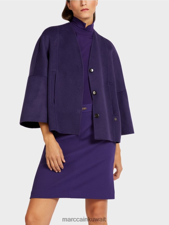 Marc Cain سترة صوف عادية LVN0D6300 ملابس ملكي الأرجواني