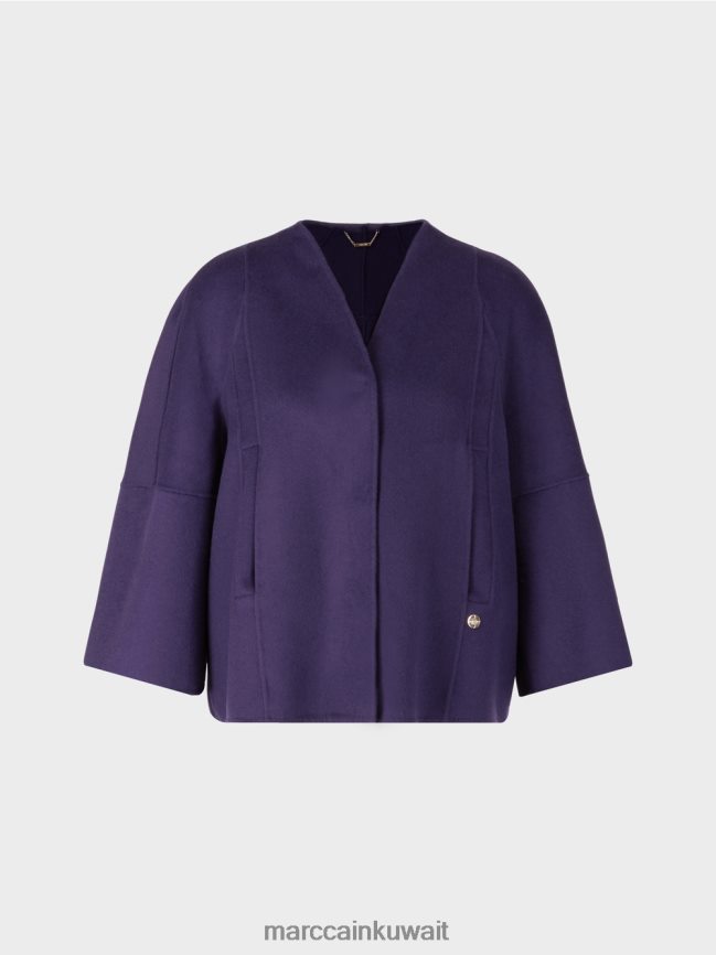 Marc Cain سترة صوف عادية LVN0D6300 ملابس ملكي الأرجواني