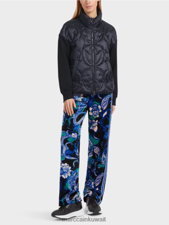 Marc Cain سترة مبطنة "إعادة التفكير معًا". LVN0D6309 ملابس منتصف الليل الأزرق