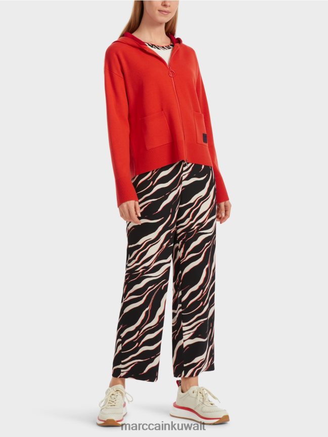 Marc Cain سترة مقنعين ذات وجهين LVN0D6314 ملابس كامباري