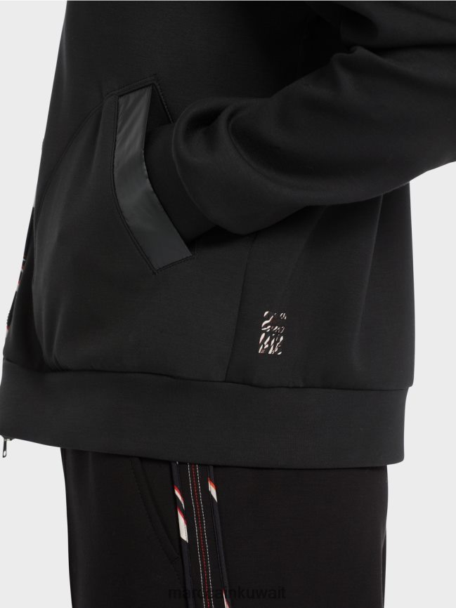 Marc Cain سترة مقنعين مع الرمز البريدي LVN0D6317 ملابس أسود